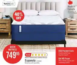 The Brick Sealy Posturepedic 850 Series Espanola Tight Top Medium Queen Mattress offer