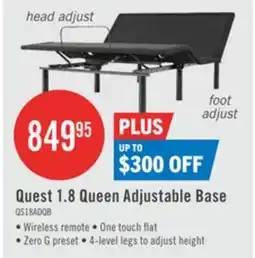 The Brick Quest 1.8 Queen Adjustable Base offer