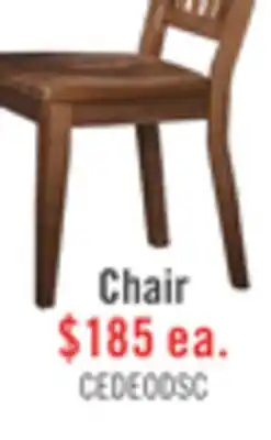 The Brick Cedar Dining Chair, Pine Wood, Slat Back - Brown offer