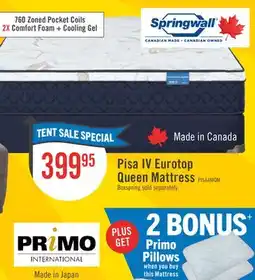 The Brick Springwall Pisa IV Eurotop Medium Queen Mattress offer