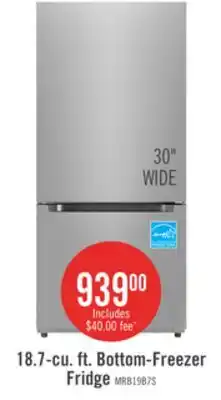The Brick Midea 18.7 Cu. Ft. Bottom-Freezer Refrigerator offer