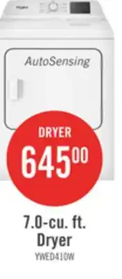 The Brick 7.0-cu. ft. Dryer offer
