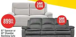 The Brick Spencer 80.9 Chenille Fabric Manual Reclining Sofa - Grey offer