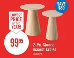 The Brick Sloane 2-Piece Round Accent Table – Weathered White offer
