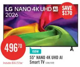 The Brick LG 55 NU700 NANO UHD 4K Smart TV (55NU700BPUA.ACC ) – 2026 Model offer