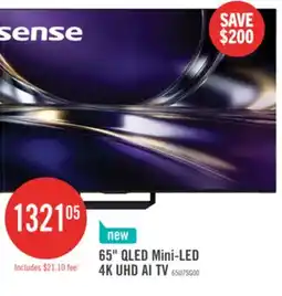 The Brick Hisense 65 U7SG Mini-LED QLED 4K UHD AI Anti-Glare TV (65U7SG) - 2026 Model offer