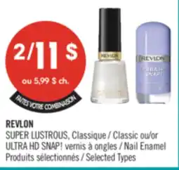 Pharmaprix REVLON SUPER LUSTROUS Classic or ULTRA HD SNAP! Nail Enamel offer