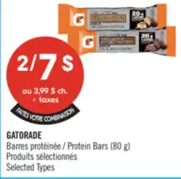 Pharmaprix GATORADE Protein Bars offer