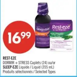 Pharmaprix REST∙EZE DORMIR + STRESS Caplets (24) or SLEEP∙EZE Liquid (355 mL) offer