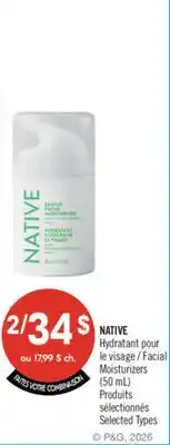 Pharmaprix NATIVE Facial Moisturizers offer