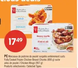 Pharmaprix PC Fully Cooked Frozen Chicken Breast Chunks (800 g) or Chicken Wings (907 g) offer