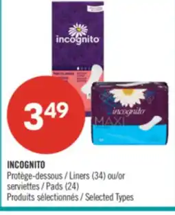 Pharmaprix INCOGNITO Liners (34) or Pads (24) offer