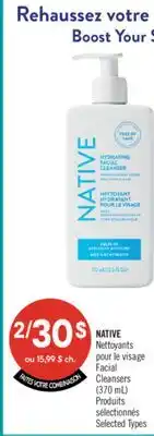 Pharmaprix NATIVE Facial Cleansers offer