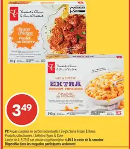 Pharmaprix PC Single Serve Frozen Entrees offer