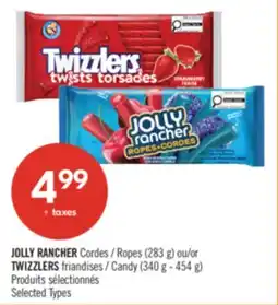 Pharmaprix JOLLY RANCHER Ropes (283 g) or TWIZZLERS Candy (340 g - 454 g) offer