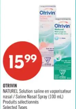 Pharmaprix OTRIVIN NATUREL Saline Nasal Spray offer