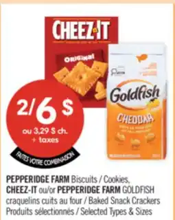 Pharmaprix PEPPERIDGE FARM Cookies, CHEEZ-IT or PEPPERIDGE FARM GOLDFISH Baked Snack Crackers offer