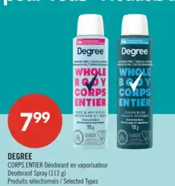 Pharmaprix DEGREE CORPS ENTIER Deodorant Spray offer