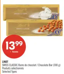 Pharmaprix LINDT SWISS CLASSIC Chocolate Bar (300 g) offer