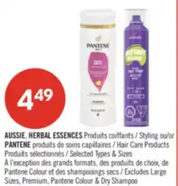 Pharmaprix AUSSIE, HERBAL ESSENCES Styling or PANTENE Hair Care Products offer