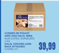 Wholesale Club CUISSES DE POULET AVEC DOS HALAL MINA offer