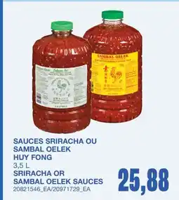 Wholesale Club SAUCES SRIRACHA OU SAMBAL OELEK HUY FONG offer
