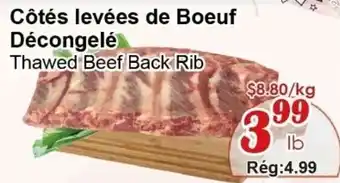 Thawed Beef Back Rib