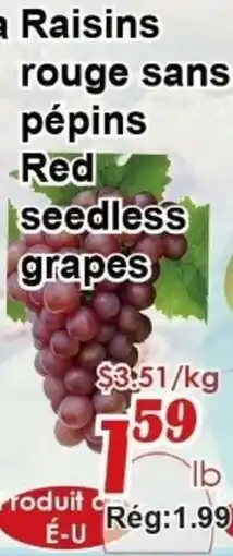 Marche C&T Red seedless grapes offer
