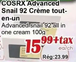 Marche C&T Cosrx advanced snail 92 crème tout-en-un offer