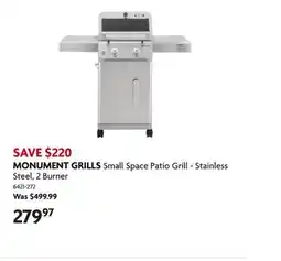 Home Hardware Small Space Patio Grill - Stainless Steel, 2 Burner offer