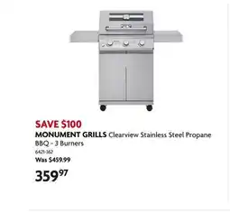 Home Hardware Clearview Stainless Steel Propane BBQ - 3 Burners offer