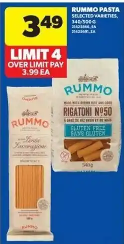 Rummo pasta selected varieties