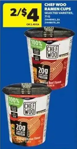 Wholesale Club Chef Woo ramen cups offer
