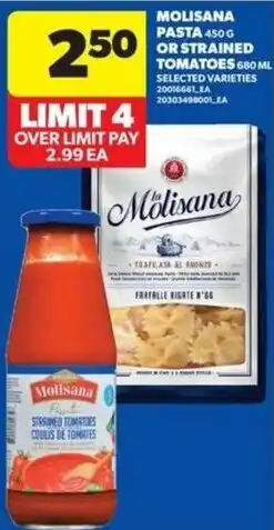 Wholesale Club Molisana pasta or strained tomatoes offer