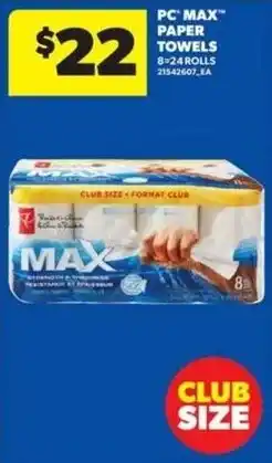 Wholesale Club PC Max paper towels offer