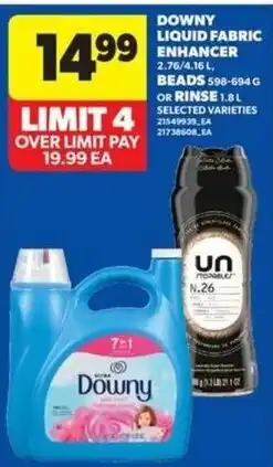 Wholesale Club Downy liquid fabric enhancer offer
