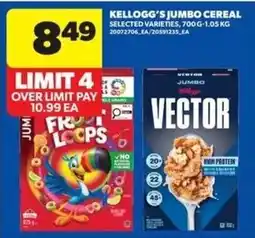 Wholesale Club Kellogg's jumbo cereal offer