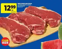 Wholesale Club Beef striploin steak offer