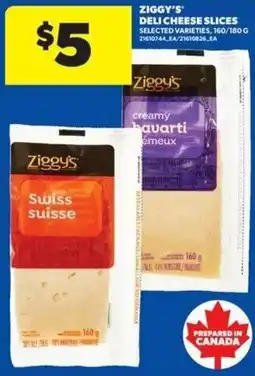 Wholesale Club Ziggy's deli cheese slices offer