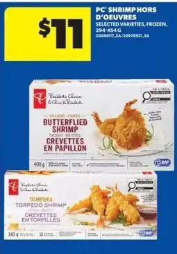 Wholesale Club PC shrimp hors d'oeuvres offer