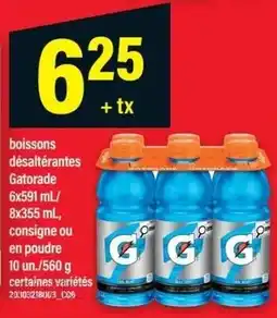 Maxi Gatorade boissons désaltérantes offer