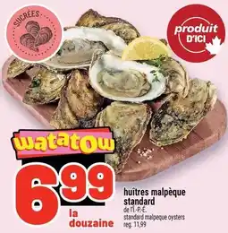 Metro watatow huîtres malpêque standard offer