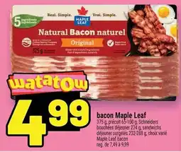 Metro Maple Leaf Natural Bacon original offer