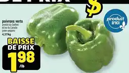 Metro green peppers offer