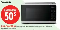 Canadian Tire Panasonic microwave black/stainless-steel offer