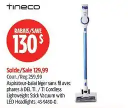 Canadian Tire Tineco Lightweight Stick Vacuum with LED Headlights offer