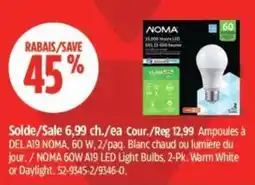 Canadian Tire Noma led light bulbs offer