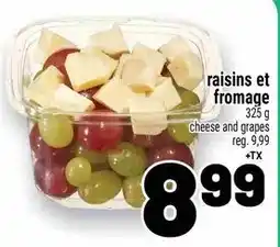 Metro cheese and grapes offer