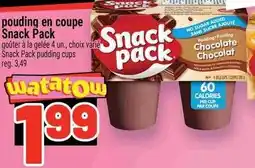 Metro Snack pack pudding cups chocolate offer
