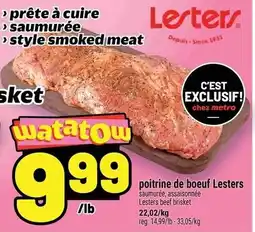 Metro Lesters poitrine de boeuf offer